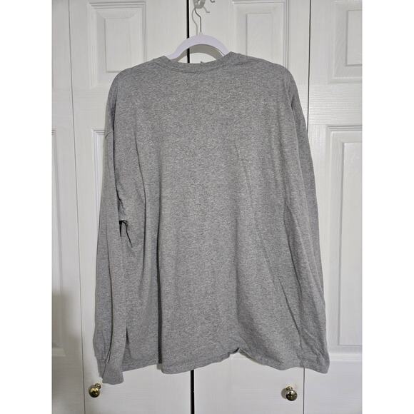 Gildan 2xl women's grey long sleeve printed shirt - Picture 3 of 7